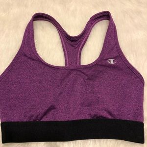 Champion Purple Racerback Sports Bra, Womens